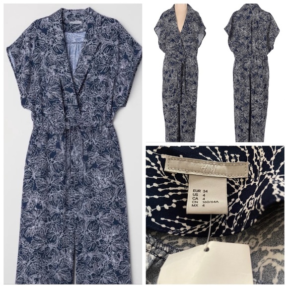 H&M Cropped Wide Leg Jumpsuit. - Picture 1 of 9